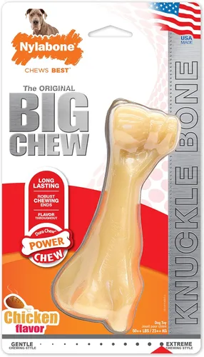 Vista 11 de Nylabone Big Chew Knuckle Bone Power - Juguete masticable para perros grandes, juguetes duraderos para masticadores agresivos, juguetes masticables