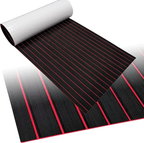 Vista 11 de Alfombra de espuma EVA para cubierta de 94 x 45/35/16 de teca sintética, antideslizante, autoadhesiva, tapete de espuma para lanchas de motor