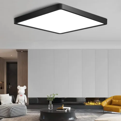 Vista 10 de Lámpara de techo LED cuadrada de 9 pulgadas y 18 W, montaje empotrado, lámpara de techo blanca natural de 4000 K, luces de techo modernas de montaje