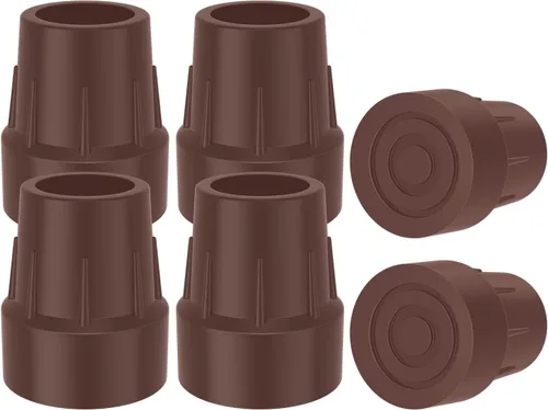 Vista 10 de supregear Puntas de bastón para caminar de 1 pulgada, 6 puntas de muleta resistentes de 1 pulgada, tapas de goma de repuesto para bastones, Negro