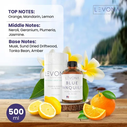 Vista 2 de Levona Scent Aceites Esenciales Puros: Aceites de Aromaterapia Tranquilidad Azul - Aromas de Lujo para el Hogar para Difusores para el Hogar, Hotel