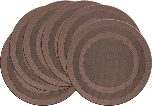 Vista 27 de PIGCHCY Juego de 4 manteles individuales en forma de cuña para mesa de comedor, tejido cruzado, lavables, resistentes al calor, manteles