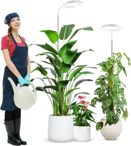 Vista 9 de Wolezek Luces de Crecimiento para Plantas de Interior de Espectro Completo, 80 LEDs de 3 Colores Luz de Crecimiento, 65 pulgadas Luces de Plantas