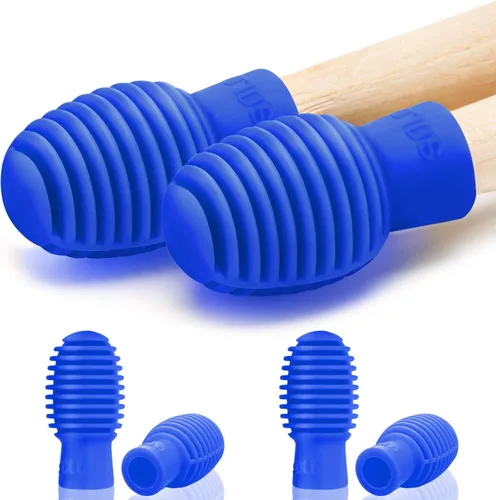 Vista 13 de 4 piezas de silenciador de tambor de silicona silenciosa para práctica silenciosa, accesorio de percusión de repuesto para instrumentos musicales