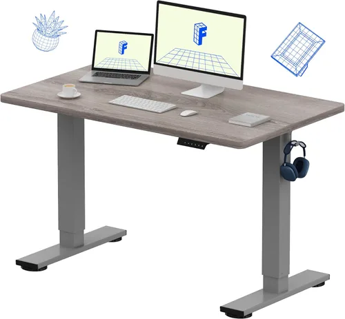 Vista 35 de FLEXISPOT EN1 Escritorio eléctrico de pie de una pieza de 48 x 24 pulgadas, altura ajustable, para oficina en casa