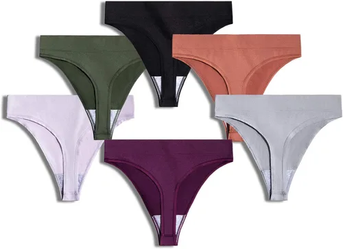 Vista 4 de GRANKEE Bragas sin costuras transpirables para mujer, no transparentes, 3-6