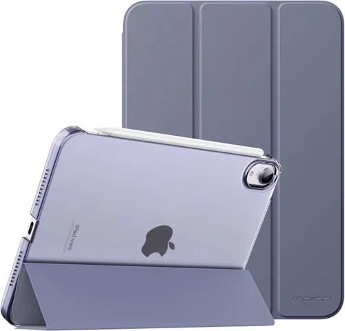 MoKo Funda para iPad mini 7 (A17 Pro) Generación 2024, Funda para iPad mini 6 2021, Funda Protectora Delgada y Ligera de 8.3 Pulgadas con Carcasa