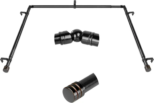 Vista 13 de Barra de cortina para ventana de arco, HOTOZON - Barras de cortina de 1 pulgada de alta resistencia para ventanas de arco de 36 a 72 pulgadas