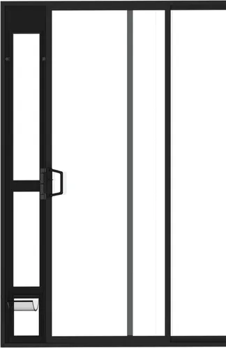 Vista 9 de Hakuna Pets Puerta para Mascotas de Vidrio Negro para Patio para Puertas Corredizas, Grande Altura Ajustable 77.2" – 83.5", Instalación Sin Daños