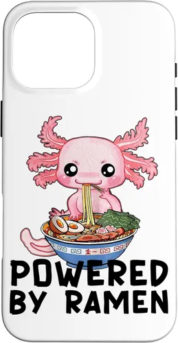 Vista 19 de iPhone 16 Kawaii Axolotl Powered by Ramen Anime Exotic Pet Girls Teens Case