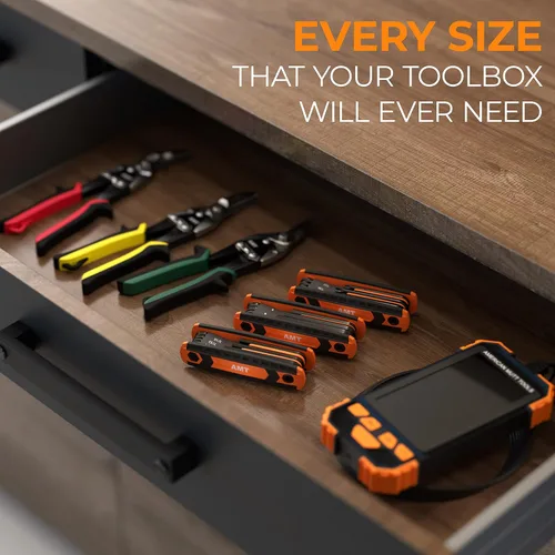 Vista 5 de AMERICAN MUTT TOOLS Juego de llaves Allen plegables con juego de llaves en L