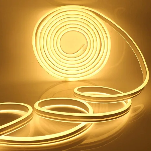 Vista 19 de Luz de neón LED, regulable CA 110-120V flexible tira de luces LED de neón, 120 LEDs/M, 50 pies/49.2 ft impermeable 2835 SMD LED cuerda de luz + Azul