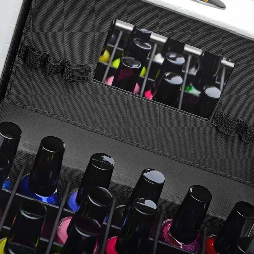 Vista 43 de Organizador de maquillaje valija, Shany Cosmetics Pink Matters uñas accesorios, Ave del Paraiso