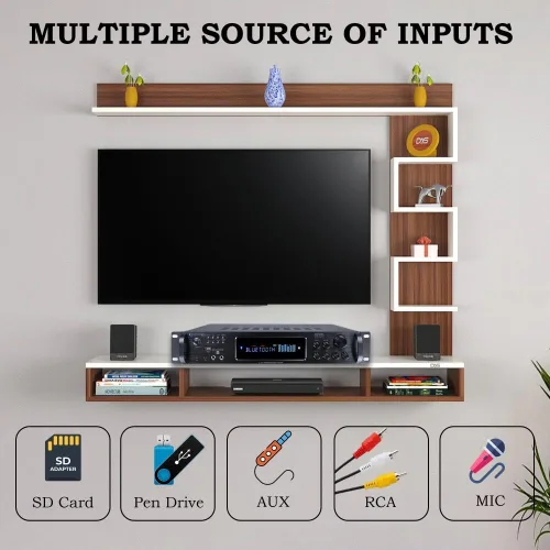 Vista 8 de Kit de sistema de sonido de cine en casa, amplificador Bluetooth de 7.2 canales de 1500 vatios con 6 unidades de altavoces de techo enmarcados de 8