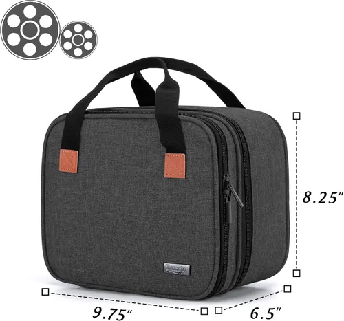 Vista 5 de LUXJA Bolsa de transporte compatible con mini proyector DR.J, estuche portátil para mini proyector y accesorios, negro