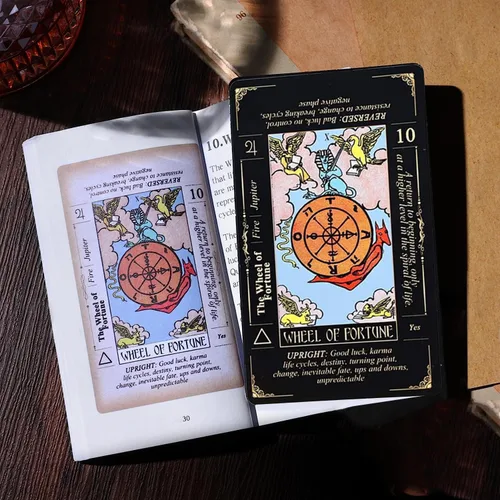 Vista 3 de SUNHHX Juego de cartas de tarot con guía para principiantes