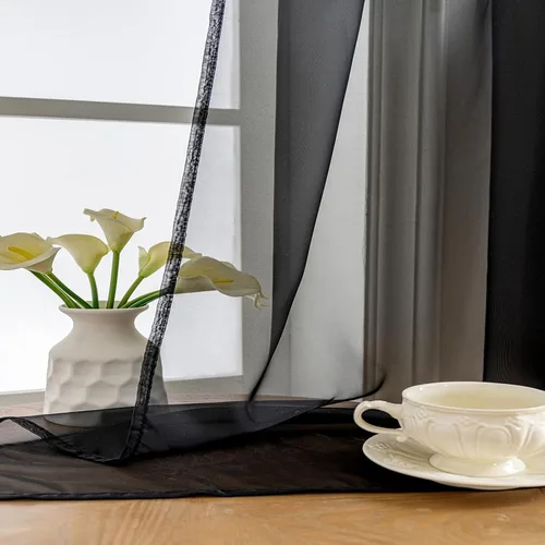 Vista 4 de Bufanda para ventana, cortinas de toldo de cama, arco de boda, tela drapeada de 216 pulgadas de largo (18 pies), cenefas de cortina para ventanas