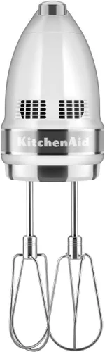 Vista 2 de KitchenAid KHM926 Batidora de mano digital, de 9 velocidades, con accesorios Turbo Beater II, KHM926 Batidora de mano de 9 velocidades, Blanco