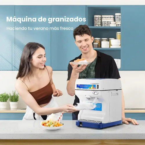 Vista 2 de VIVOHOME Trituradora de Hielo Eléctrica Afeitadora 265lbs/hr Azul