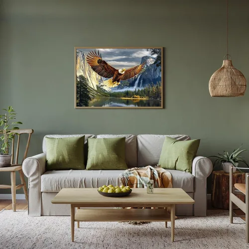 Vista 6 de Rompecabezas para adultos de 500 piezas, rompecabezas de águila – Eagle Park, rompecabezas de águilas imposibles, tamaño acabado 20.47 x 14.96