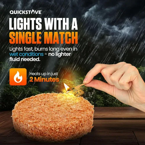 Vista 6 de Kit de cocina de emergencia portable para campamento. Estufa multigasolina, olla de acero inoxidable y alimentos, ideal pata kits de supervivencia