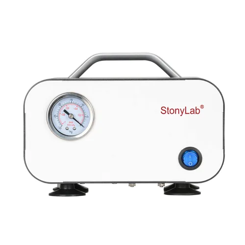 Vista 11 de stonylab Bomba de vacío de diafragma, bomba de presión compacta sin aceite con tasa de bombeo de 10 l/min para trabajo de laboratorio de destilación