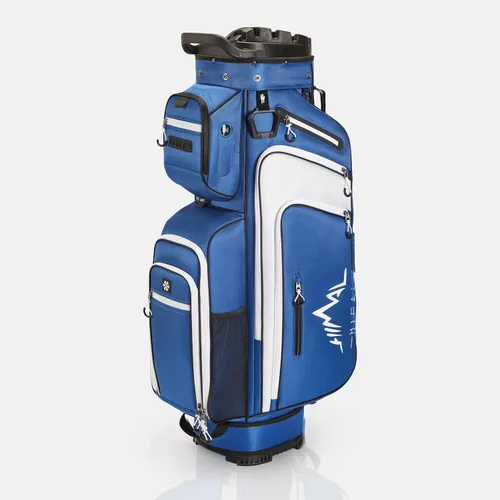 Vista 14 de UNIHIMAL Bolsa de carrito de golf de 14 vías, bolsa de golf de longitud completa premium para hombres con bolsillo magnético de cuero, asas