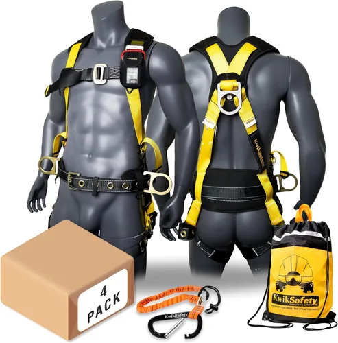 Vista 11 de KwikSafety - TYPHOON Safety Harness [3 D-RINGS + BACK SUPPORT] Safety Harness Fall Protection Kit, 2025 ANSI Compliant