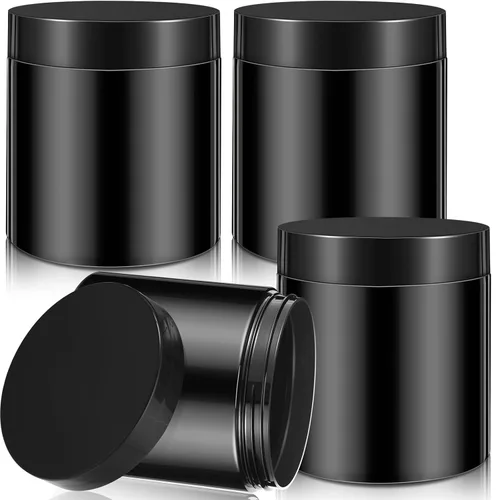 Vista 67 de Patelai 4 piezas de recipientes de plástico transparentes redondos de boca ancha a prueba de fugas con tapas para almacenamiento de viaje