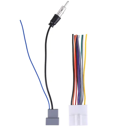 Vista 4 de Arnés de cable estéreo para automóvil con cable adaptador de antena, cable de radio de CD, enchufes de instalación de cables estéreo de automóvil