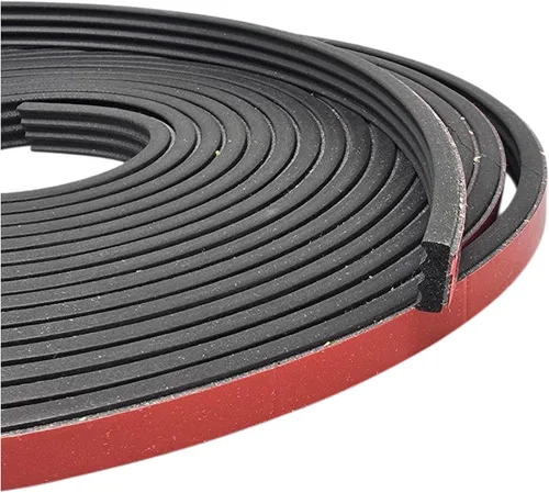 Vista 6 de ESI Sello de goma rectangular acanalado – 0.187 pulgadas de alto .500 pulgadas de ancho 25 pies de largo – Sello de goma de espuma EPDM con cinta