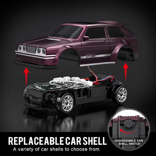 Vista 6 de Mini auto RC Drift 1/43 con giroscopio, 4WD Full proporcional RC Car, 2.4GHZ Hobby Grade Remote Control Car, modelo RTR, 20+KM/H de alta velocidad
