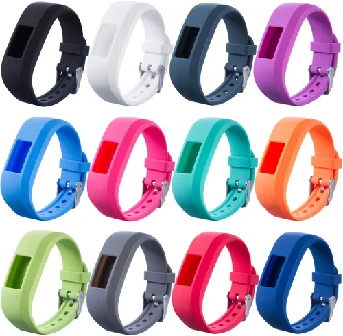 Vista 2 de Correa para Garmin Vivofit 3/JR/JR.2, correa de silicona suave de repuesto para Garmin Vivofit JR/Vivofit JR.2/Vivofit 3 (sin rastreador)