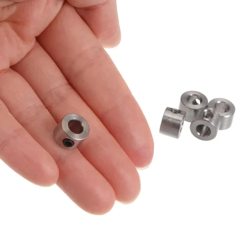 Vista 4 de uxcell Juego de 10 collares de tornillo de 0.197 in de diámetro de acero inoxidable, diámetro exterior de 0.394 in, 0.276 in de ancho, collar