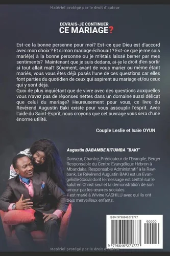 Vista 2 de DEVRAIS-JE CONTINUER CE MARIAGE (French Edition)