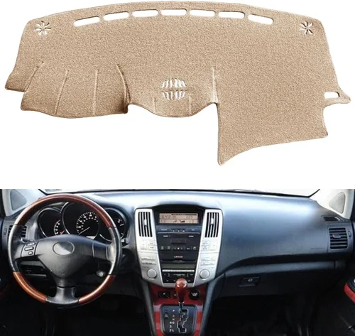 Vista 2 de Alfombrilla de Cubierta Personalizada para 2004-2006 Lexus RX330, 2007-2009 RX350, 2006-2008 RX400h, Protector de Alfombra para Tablero (Beige) F82