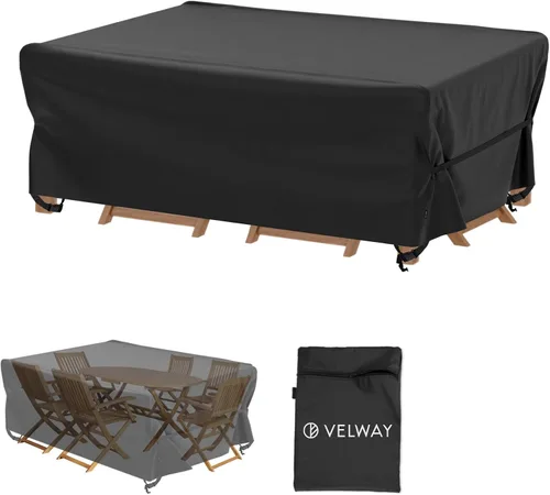 Vista 14 de Velway Funda para muebles de patio al aire libre, impermeable, cuadrada, para mesa de patio, sofá, 50 pulgadas de largo x 50 pulgadas de ancho x 29