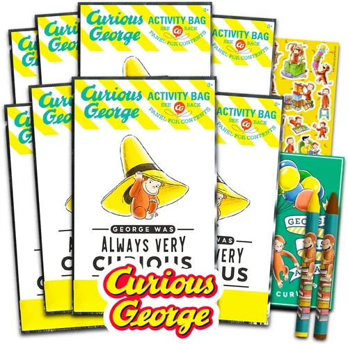 Monkey Party Favors for Kids Bundle - 8 Pc Mini Activity Packs