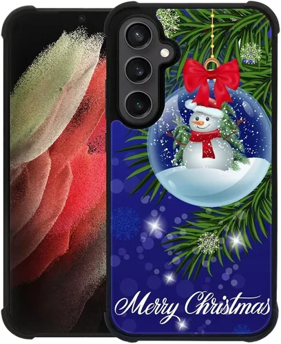 Vista 20 de Funda compatible con Samsung Galaxy S21 FE, diseño de patrón increíble de Feliz Navidad, a prueba de golpes, antiarañazos, carcasa trasera