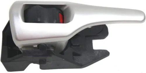 Vista 4 de Manija de puerta para Toyota Corolla 2009-2015 lado del pasajero Interior Delantera o trasera Palanca plateada con botón de bloqueo