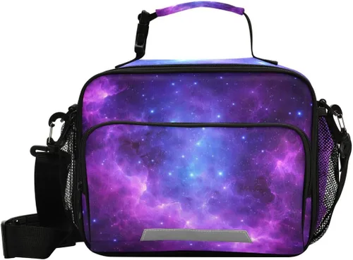 Fiambrera aislada suave bolsa de almuerzo contenedor de almuerzo universo galaxia nebulosa espacio para oficina, trabajo, escuela, picnic playa