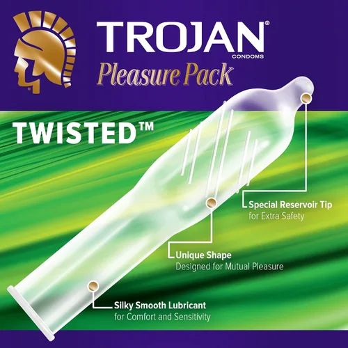 Vista 2 de Trojan Pleasure Pack Condón, 3