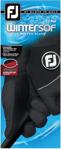 Vista 2 de FootJoy Guantes de golf WinterSof para hombre, par (negro)