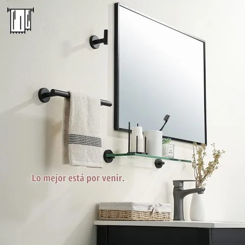 Vista 4 de JQK A1 TB110-P - Toallero individual. Negro