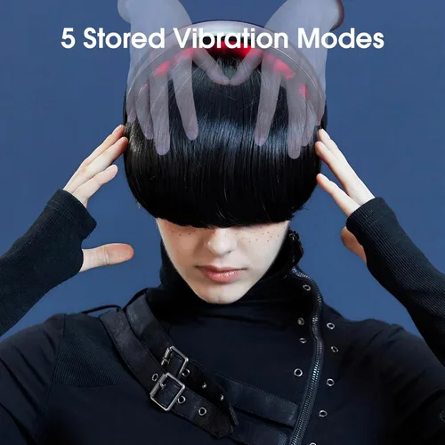 Vista 3 de Master Massage H2 Electric Scalp Massager for Head Massage with Heating-10 Vibrating Contact, Stress Relief Hairband Design (Black & Blue Set)