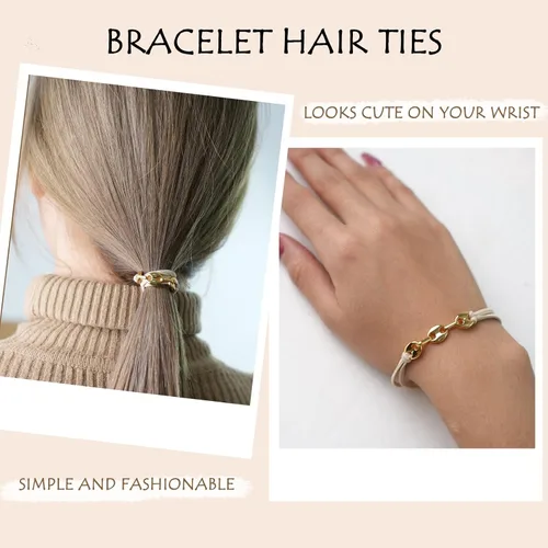 Vista 34 de Coleteros mate para el cabello, 6 piezas de coleteros de terciopelo para cabello grueso, ultra texturizados, suaves y mullidos, bandas