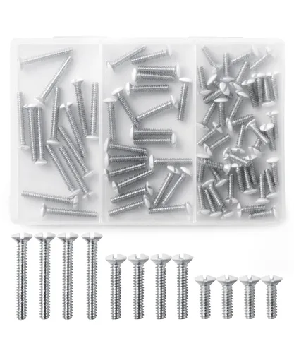 Vista 8 de Bates- Tornillos de placa de pared, 6-32 x 1, 30 piezas, tornillos largos, 6-32 tornillos