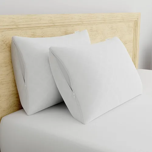 Vista 6 de Juego de 4 protectores de almohada AllerEase estándar/Queen – Equilibrio de temperatura, recomendado por alergólogos, protectores transpirables