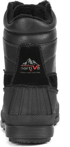 Vista 4 de NORTIV 8 - Botas de nieve para hombre con aislamiento impermeable para invierno