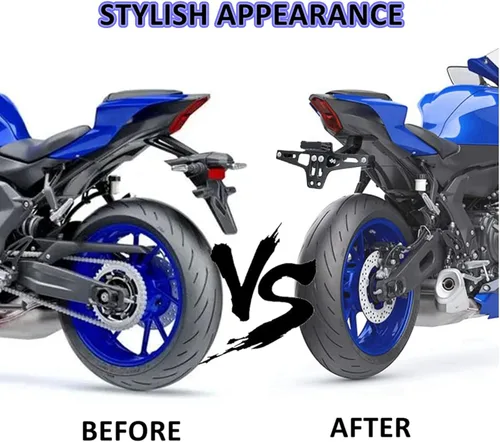 Vista 3 de Eliminador de guardabarros para placa de matrícula CNC para motocicleta, soporte para placa de matrícula, eliminador de guardabarros compatible